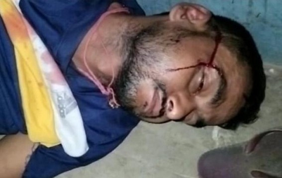 Mob brutality on a thief in front of Ramnagar outpost in Agartala